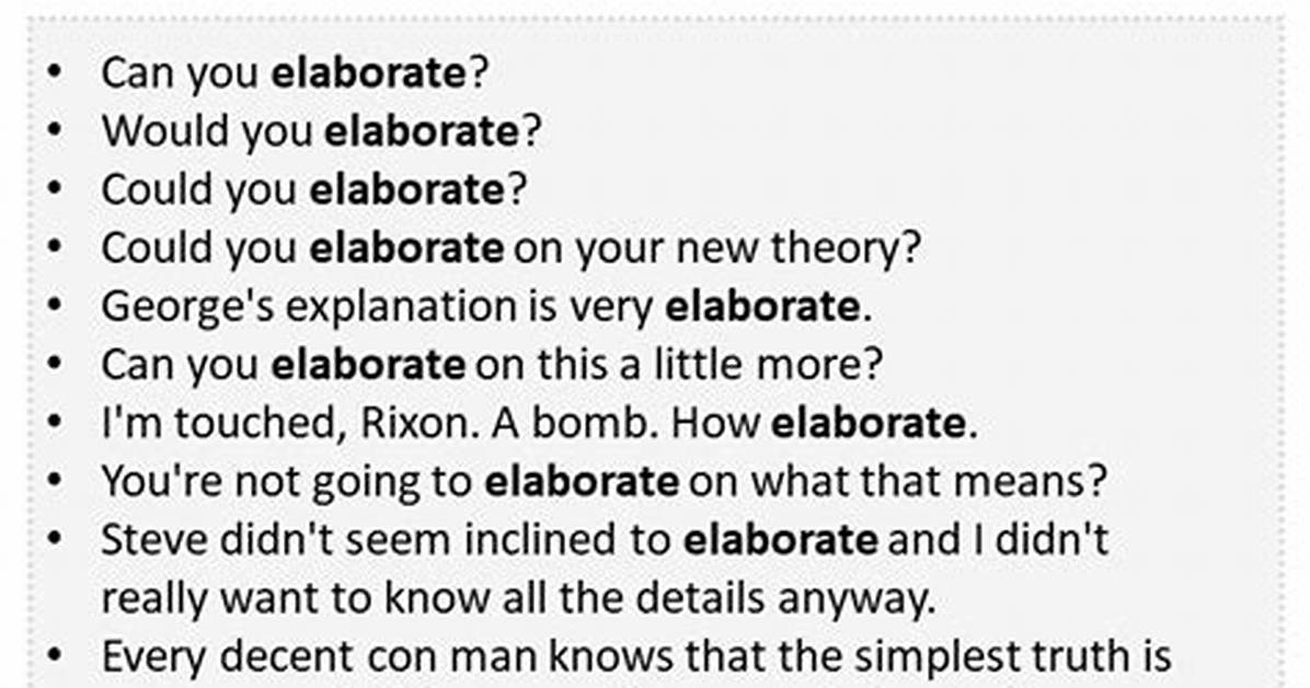 What Does Elaborate Mean Linguistic Breakdown Common Misuses and Pop