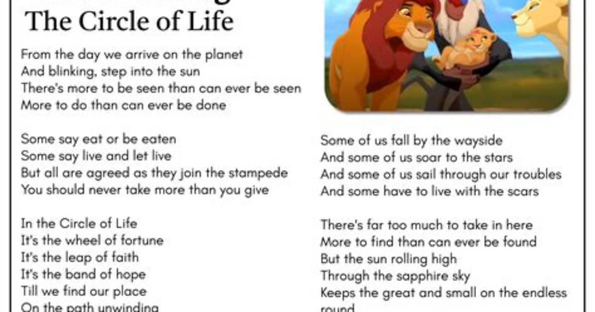 What the Lion King S Opening Lyrics Actually Mean and Why Millions Are