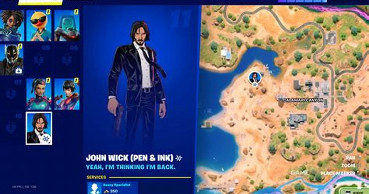 Where to Find and Hire John Wick in Fortnite Confirmed Map