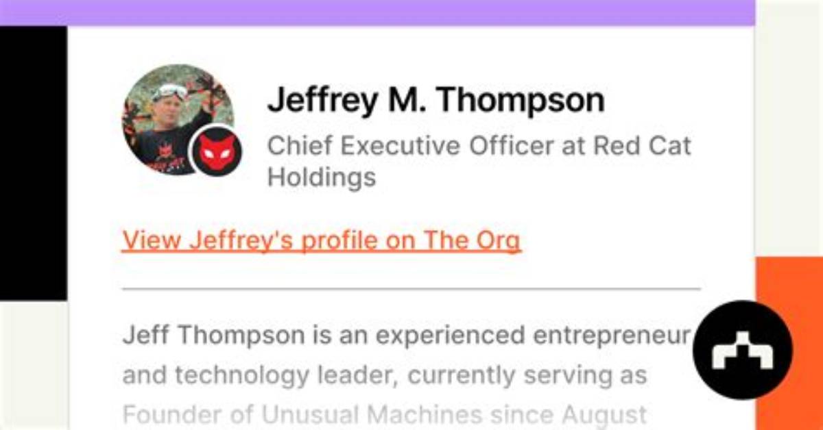 Who Is Jeffrey Thompson Red Cat Holdings Leadership and Stock