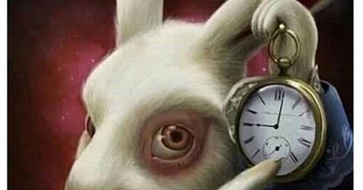 Why Is the White Rabbit Pointing at a Clock Taking Over